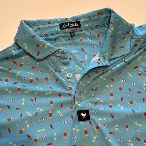 Men’s XL Bad Birdie Golf Polo - Blue Boats